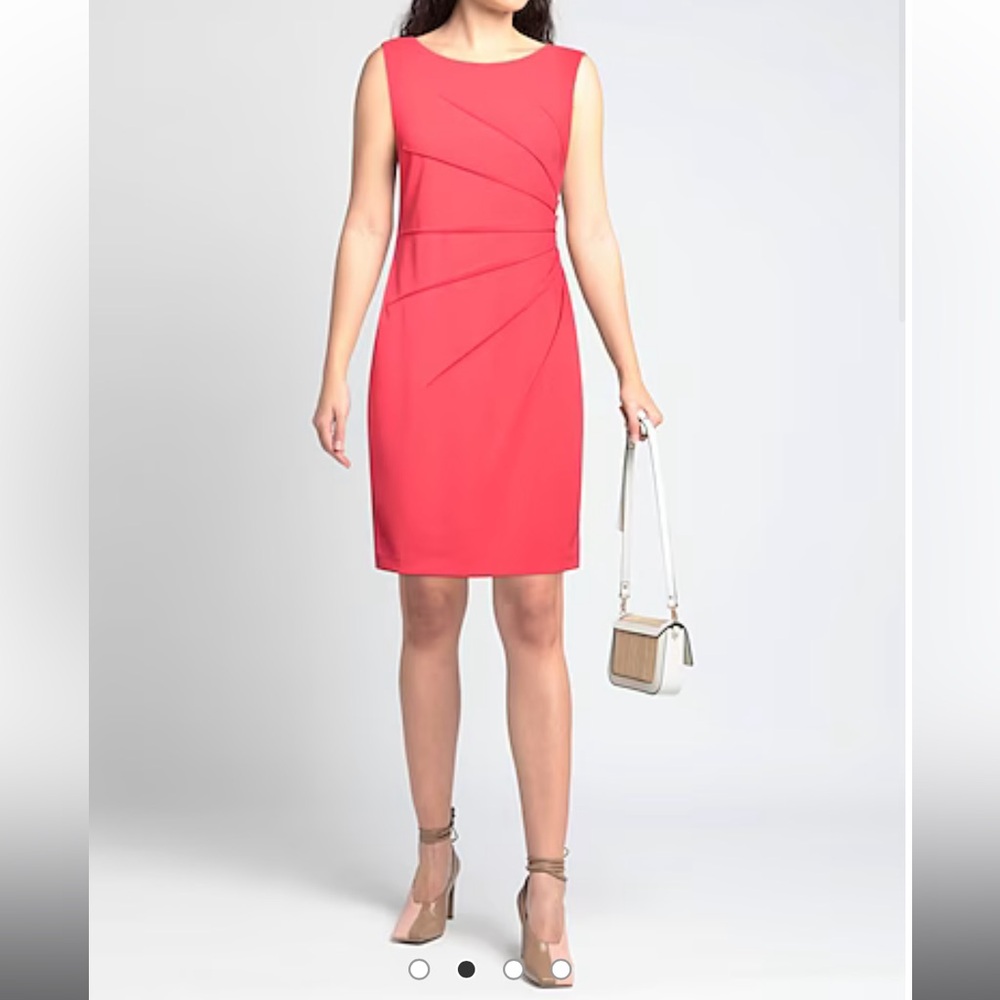 Calvin Klein Starburst Sheath Dress size 12 in Peach
